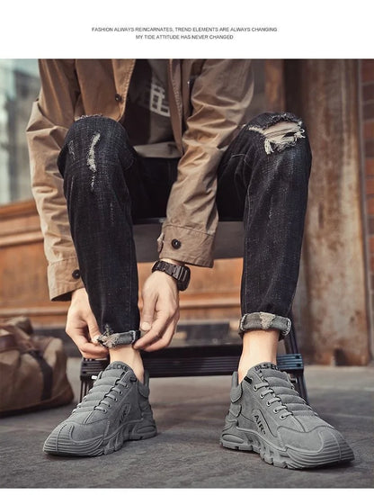 2025 Fall Fashion Men's Casual Shoes Black Simple Breathable Board Shoes Wearable and Comfortable  EVA Jogging Shoes