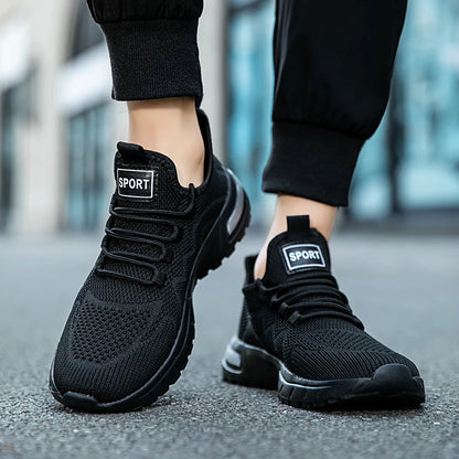 Oiaano Barefoot Man Sport Shoes Mesh Light Breathable Lace-Up Sneakers Causal Soft Sole Leisure Zero Drop Outdoor Work Jogging