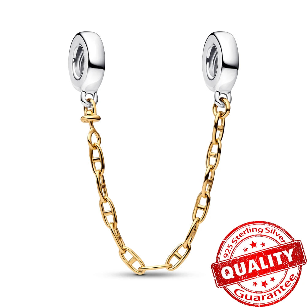 Gold Series 925 Sterling Silver Firefly Leopard Seahorse Crystal Ball Flower Charm Fit DIY Bracelet Necklace Boutique Party Gift