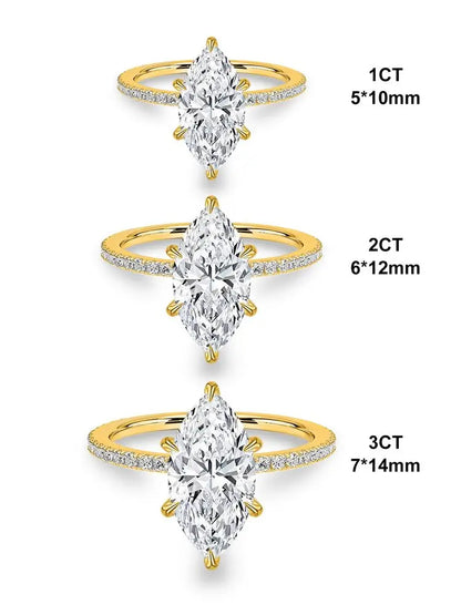 925 Sterling Silve 1-8CT Zircon Gorgeous Shiny Oval Stone Ring For Women Engagement Wedding Luxury High Quality Fine Jewelry