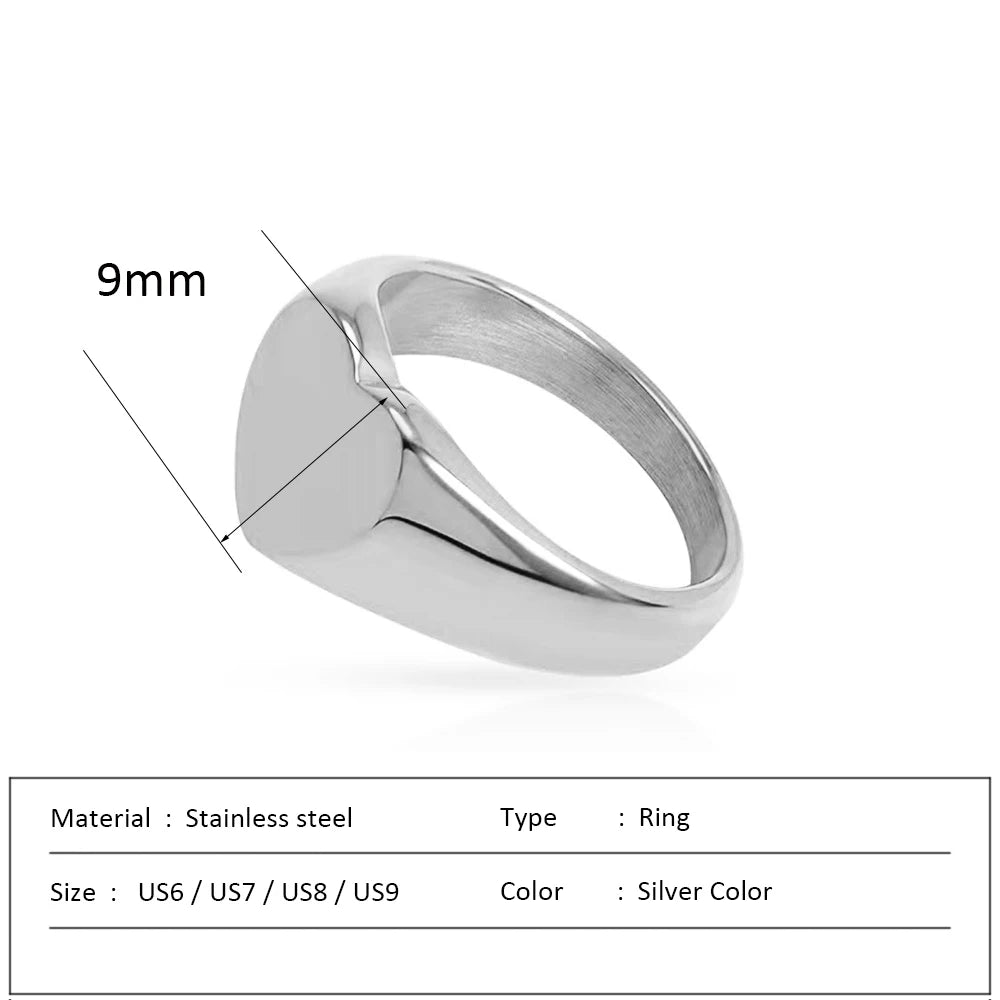 Waterproof Stainless Steel Ring for Women Non-fading Heart Ring Stylish Metal Rings Simple New Jewelry Wholesale Dropshipping