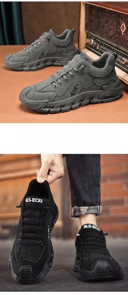 2025 Fall Fashion Men's Casual Shoes Black Simple Breathable Board Shoes Wearable and Comfortable  EVA Jogging Shoes
