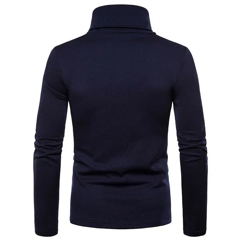 Winter Mens Turtleneck Sweaters Casual Thermal Long Sleeve Slim Fit Pullovers Stretch Basic Tops Sweatshirt Jumper Autumn TShirt