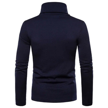 Winter Mens Turtleneck Sweaters Casual Thermal Long Sleeve Slim Fit Pullovers Stretch Basic Tops Sweatshirt Jumper Autumn TShirt