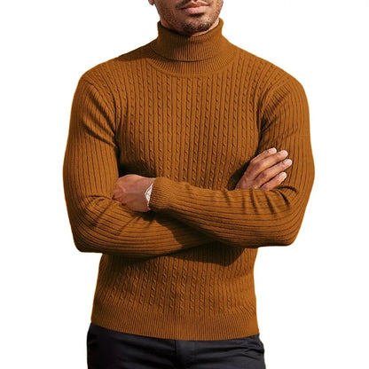Animal Game Men's Long Sleeve Knit Cold Blouse Outdoor Turtleneck Pullover Sweater Casual Sweater Winter Basic Warm Sweatshirts