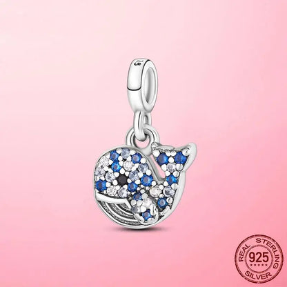 925 Silver My Love Starfish Flamingo Pendant Charm Fit Original Original Me Bracelet DIY Bead Jewelry For Women